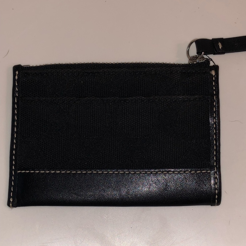 Leather Coach Wristlet with card holder - Picture 5 of 6